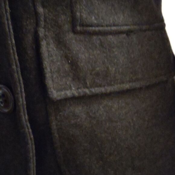Guess Wool Blend Black Jacket Women's Size S Classic Double breasted Coat - Picture 3 of 10
